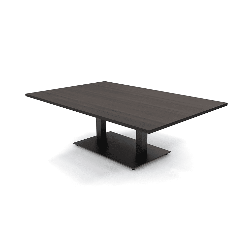 Wide Rectangle Shaped Coffee Table With Double Metal Base 45