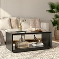 thumbnail image 1 of Wide Rectangular Coffee Table, coffee table modern, large coffee table, living room, 1 of 7
