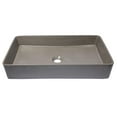 thumbnail image 1 of Wide Rectangular Concrete Vessel Sink - Dark Gray, 1 of 10
