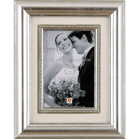 Wide Ridged Silver-Leaf w silk mat 8x10 5x7 by Dennis Daniels - 5x7