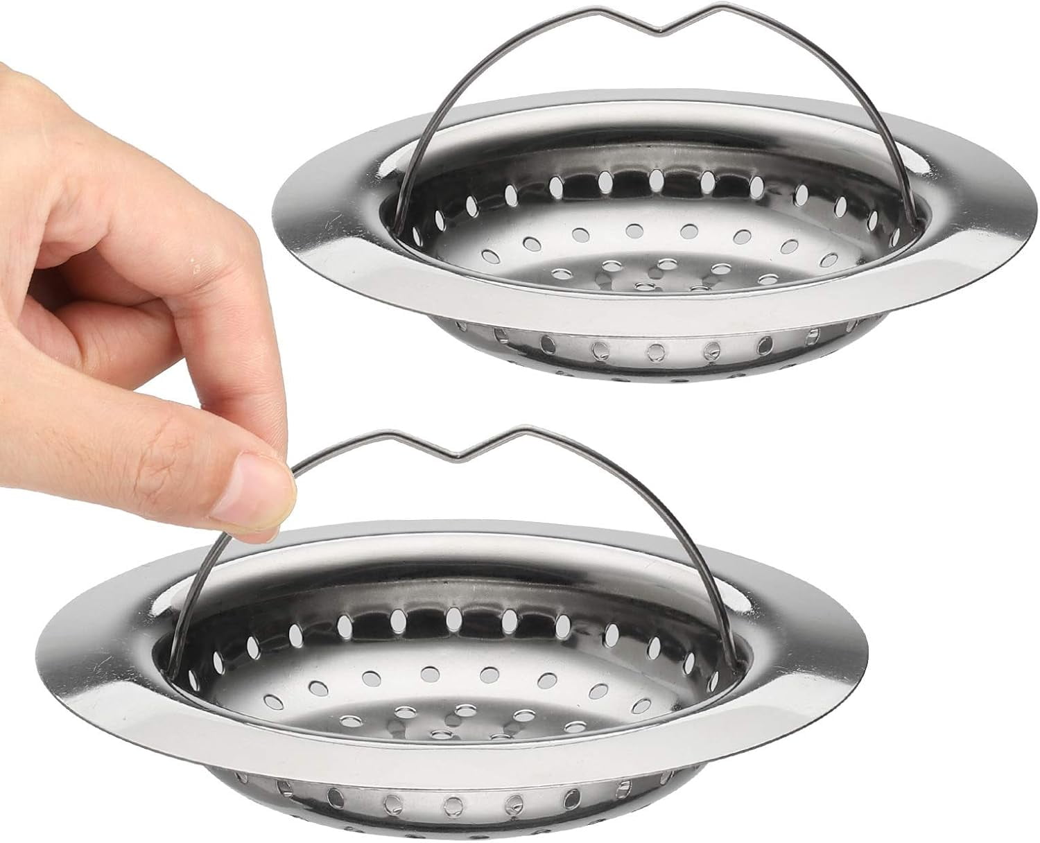Wide Rim Stainless Steel Sink Strainer, Mesh Drain Basket For Kitchen ...