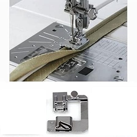 Wide Rolled Hem Pressure Foot Sewing Machine Presser Foot Hemmer Foot Set 3/4 Inch (19mm) Compatible with for Brother Singer and Other Low Shank Sewing Machine