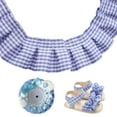 thumbnail image 1 of Wide Ruffle Stretch Edging Trim,5 yards Gingham Trim,Portable Ruffle Ribbons for Dress Decoration,QZS Durable Gingham Trim for Home,Blue, 1 of 4
