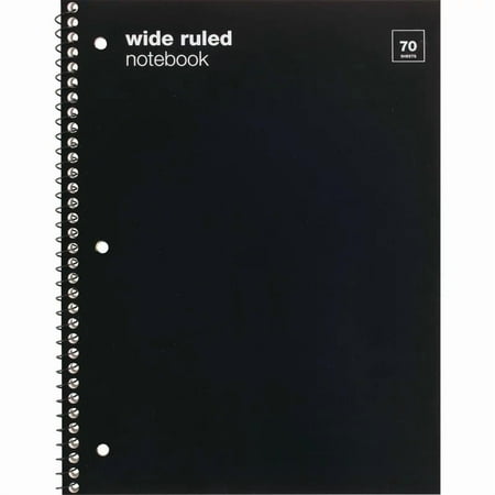 Wide Ruled 1 Subject Flexible Plastic Cover Spiral Notebook - ub&ub