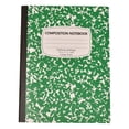 thumbnail image 1 of Wide Ruled Composition Notebook, Marble Cover, 200 Pages, 1 Count, Office Supplies for Teens & Adults, A5,Green, 1 of 7