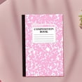 thumbnail image 1 of Wide Ruled Composition Notebook, Marble Cover, 60 Pages, 1 Count, Office Supplies for Teens & Adults, A5 Pink, 1 of 3