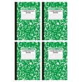 thumbnail image 1 of Wide Ruled Composition Notebook, Marble Cover Lined Journaling Notebooks for Work Planning, 60 Pages/30 Sheets, Sewn-Bonding, Portable A5 Size Office Supplies for Adults, 4Pcs(Green,8.2x5.5"), 1 of 8