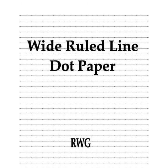 Wide Ruled Line Dot Paper: 200 Pages 8.5" X 11", (Paperback)