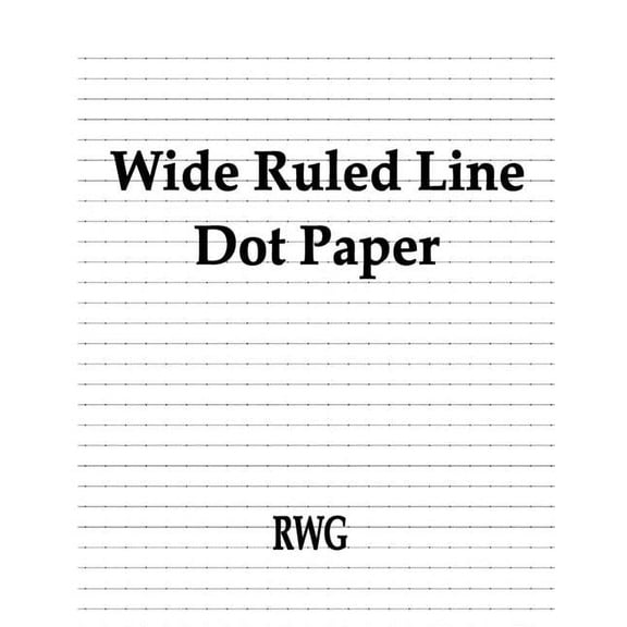 Wide Ruled Line Dot Paper: 50 Pages 8.5" X 11", (Paperback)