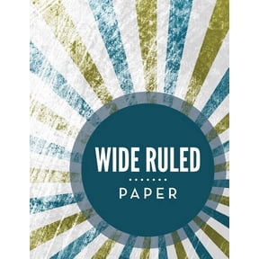 Modified Wide Ruled Paper Wide Ruled Notebook Paper