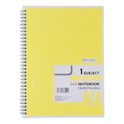 Wide Ruled Spiral Notebook, 9x11 Inch 70 Sheets for Note Taking and Journaling, Yellow