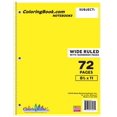 thumbnail image 1 of Wide Ruled Yellow Notebook 72 Pages, 1 of 3