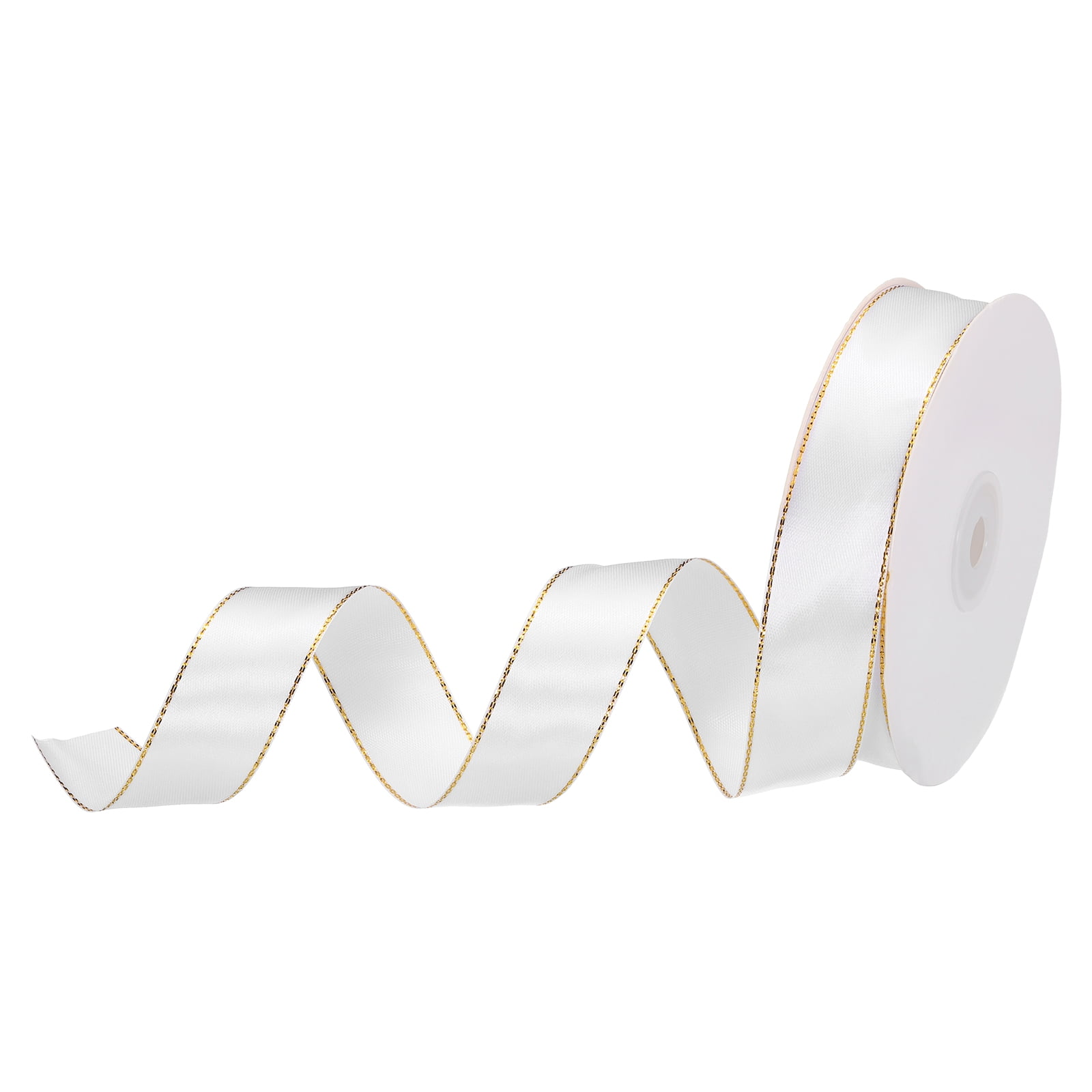 Wide Satin Ribbon with Gold Edges Border Grosgrain Fabric Ribbon for ...