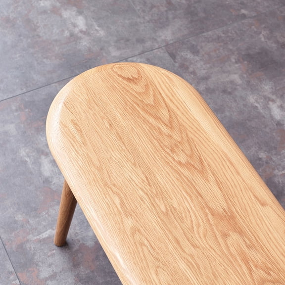 Wide Seating Oak Bench / Fits Well in Narrow Entryways