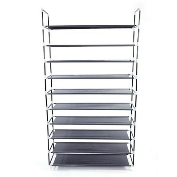 Wide Shoe  Rack Organizer Storage Shoes Shelves Space 10 Tier Standing