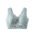 thumbnail image 1 of Wide Shoulder Lace No-Underwire Bra, Comfortable and Breathable Lingerie for Everyday Wear, Sexy and Casual Style, Available in Multiple Sizes #Gray,XXL, 1 of 7