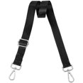 thumbnail image 1 of Wide Shoulder Strap, 2.5cm Adjustable Purse Strap Replacement Crossbody Strap for Shoulder Bag Handbag, Black, Silver Pull Core Buckle, 1 of 6