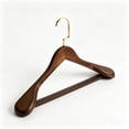 thumbnail image 1 of Wide Shoulder Wooden Suit Hangers for Adult Coats Jackets and Heavy Garments with Smooth Finish to Prevent Bumps and Deformation 16 Inch, 1 of 4