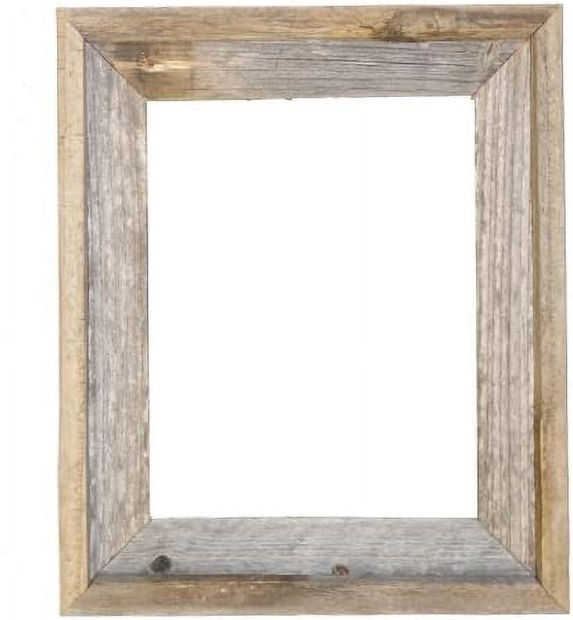 Wide Signature Reclaimed Rustic Barnwood Open Frame - No Glass Or Back ...