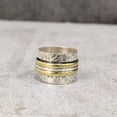 thumbnail image 1 of Wide Spinner Band, Meditation Ring, 925 Sterling Silver Ring, Spinning Thumb Ring, Two Tone Ring, Fidget Ring, Handmade Jewelry, Christmas Oxidized, Womans Band Ring, Anxiety Ring, Mans Band Gifts, 1 of 6