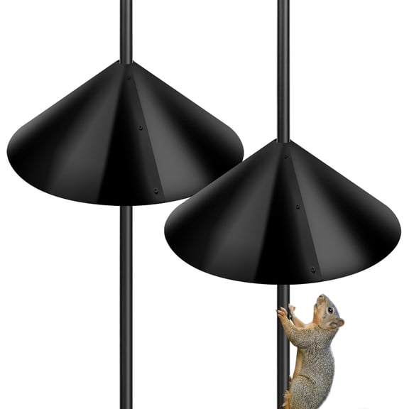 Wide Squirrel Baffle for Bird Feeder Pole,Anti Squirrel Guard Stopper,Against Climbing Squirrels,2Pack