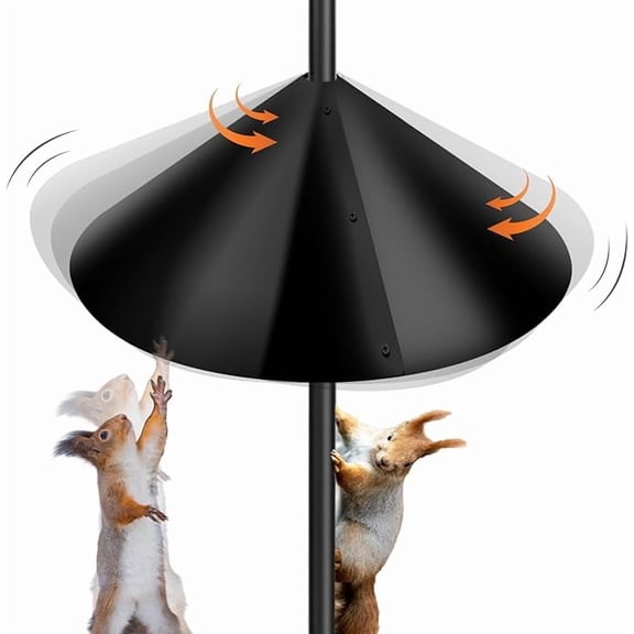 Wide Squirrel Baffle for Bird Feeder Pole,Pole Mount Squirrel Guard Stopper,Against Climbing Squirrels.