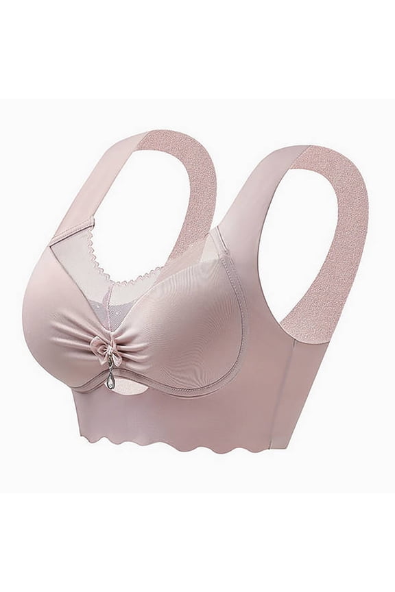 Wide Strap Bra for Women Seamless No Underwire T Shirt Lingerie Stretchy Comfy Soft Push up Everyday Bralette