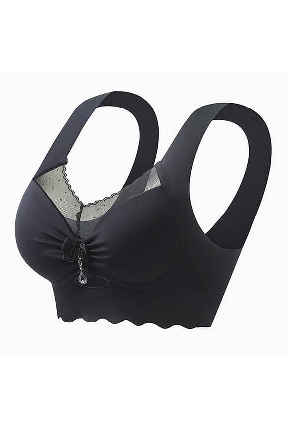 Wide Strap Bra for Women Seamless No Underwire T Shirt Lingerie Stretchy Comfy Soft Push up Everyday Bralette