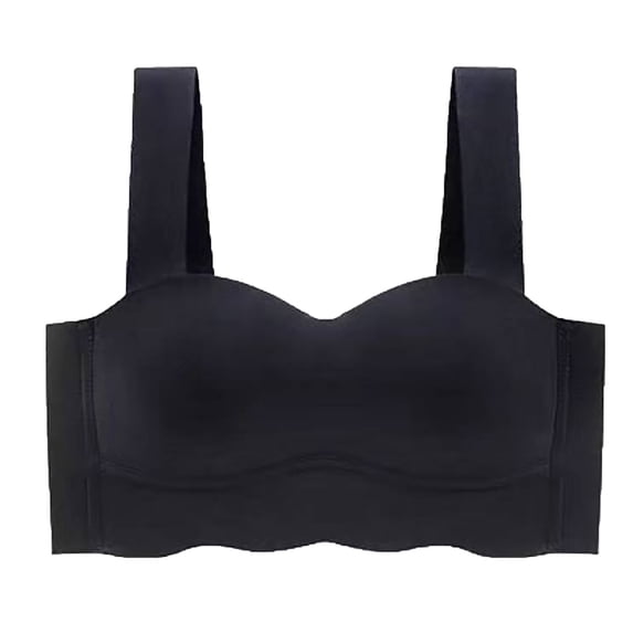 Wide Strap Wireless Bra for Women, Padded Seamless Tank Style Comfort Bralette for Everyday Support Wear