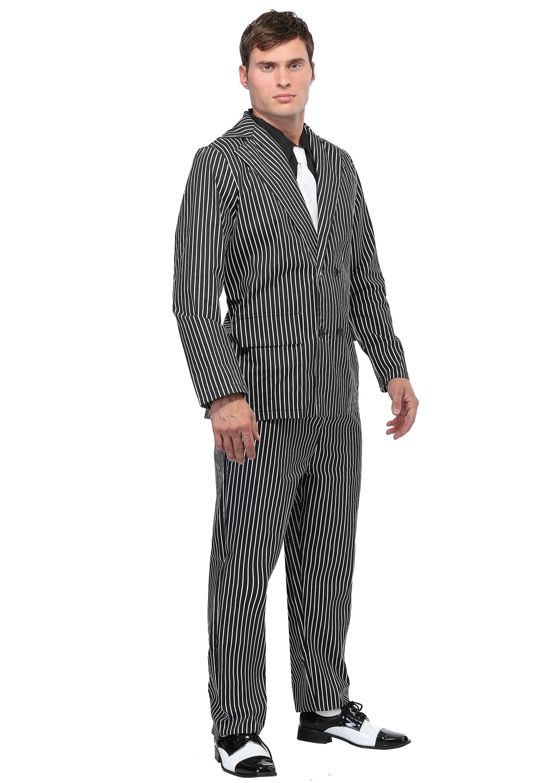 Wide Stripe Plus Size Gangster Costume - Walmart.com