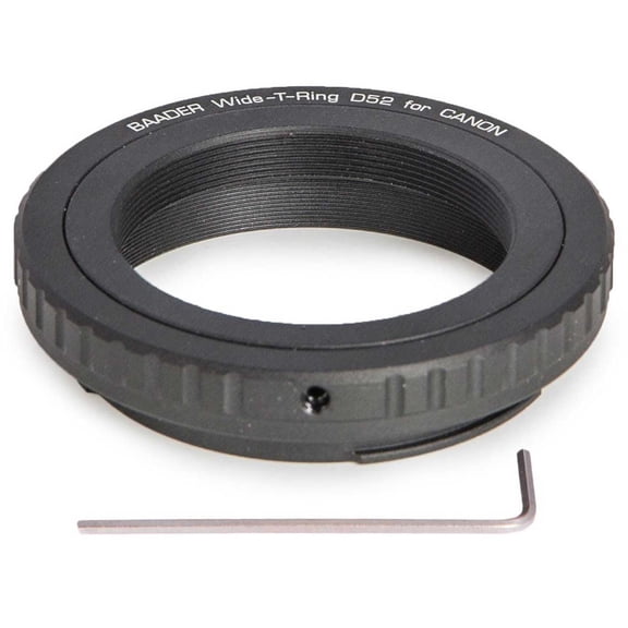 Baader Planetarium Wide T-Ring with D52i to T-2 and S52 for Canon EOS Camera