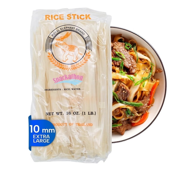 Snackathon Pad Thai Style Rice Stick Noodles, 10 mm Width, 16 oz