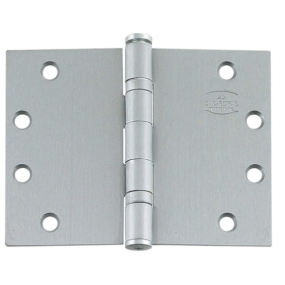 Wide Throw HeavyDuty Ball Bearing Door Hinges 4.5" x 6" Stainless Steel RustResistant (2 Pack)