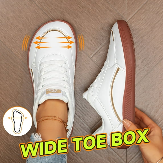 Wide Toe Box Barefoot Sneakers for Women Ultra-Light Zero Drop Sneakers Slip-Resistant Casual Shoes