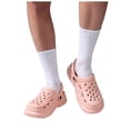 thumbnail image 1 of Wide Toe Box Clogs for Men Breathable Non Slip Platform Sandals Hollow Out Slip On Lightweight Slide Walking Shoes Pink Size 6, 1 of 4