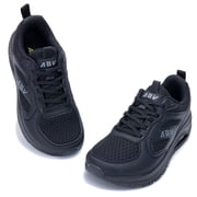 Wide Toe Box Shoes for Women Arch Support Walking Shoes Plantar Fasciitis Orthotic Tennis Sneakers Black US 9