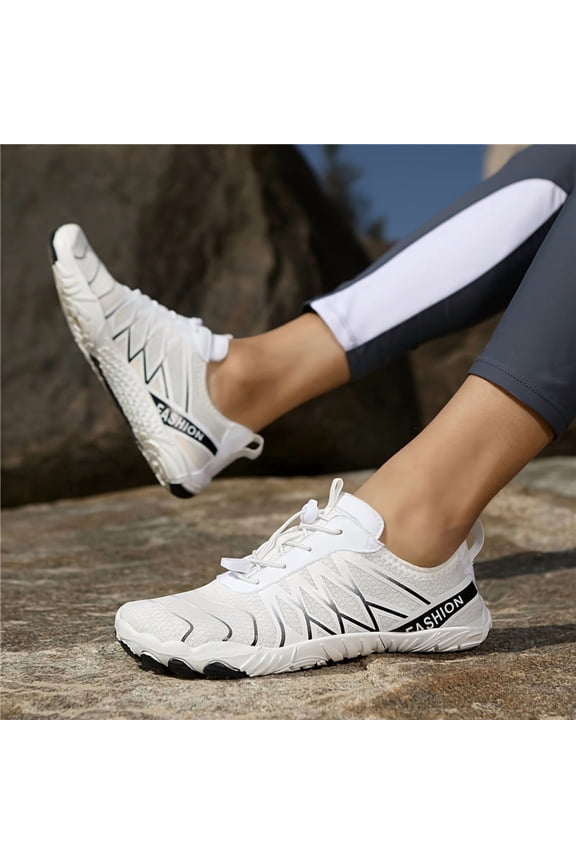 Wide-Toe Five-Finger Outdoor Water Shoes, Anti-Slip Low-Top Beach & Surfing Shoes for Swimming, Hiking, Yoga, Fitness, Rope Skipping, and Casual Wear