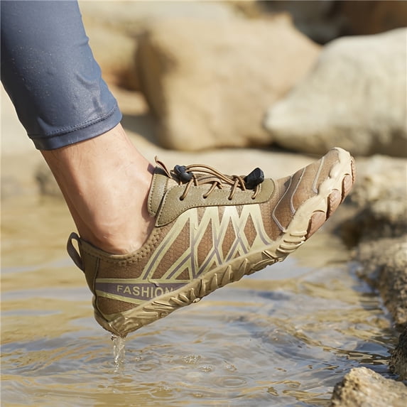 Wide-Toe Five-Finger Outdoor Water Shoes, Anti-Slip Low-Top Beach & Surfing Shoes for Swimming, Hiking, Yoga, Fitness, Rope Skipping, and Casual Wear