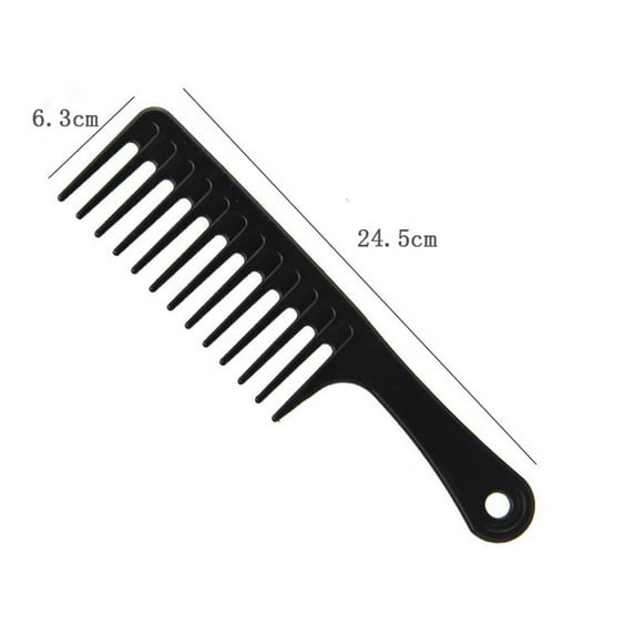 Wide Tooth Comb Black Plastic Heat-resistant Large Wide Tooth Comb For Hair Styling Tool;Wide Tooth Comb Black Plastic Heat-resistant Large Wide Tooth Comb