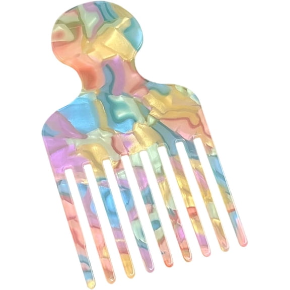 Wide Tooth Comb for Curls, 4.72 Inch Afro Curl Comb, Acetate Curls Smooth Detangling Lift Combs Styling Tools, Hair Tools Barber Supplies for Women and Men