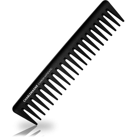 Wide Tooth Comb Men - 19 cm - Detangle Knots With Detangler Comb - Add Volume & Texture - Style Slick Back Hair with Styling Tool
