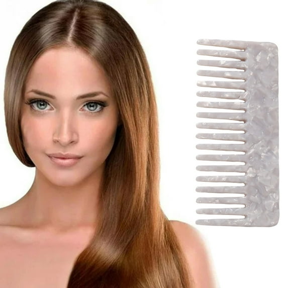 Wide Tooth Comb for Thick Curly Hair - Women's Big Tooth Hair Brush for Shower and Wet Hair Care Portable Comb for Easy Styling