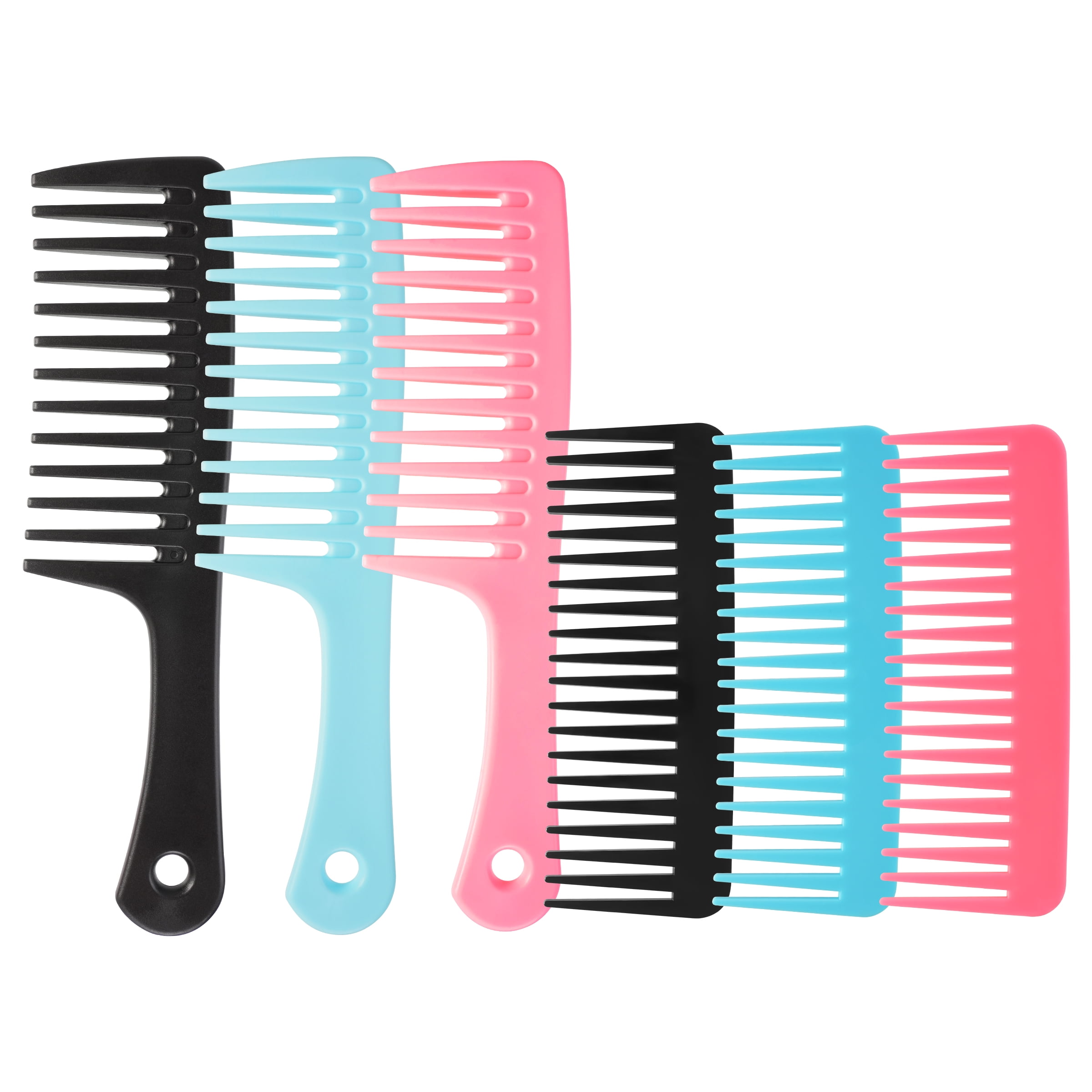 6Pack Wide Tooth Comb Set for Curly Hair, Detangling Combs for Women, Suitable for Wet Hair