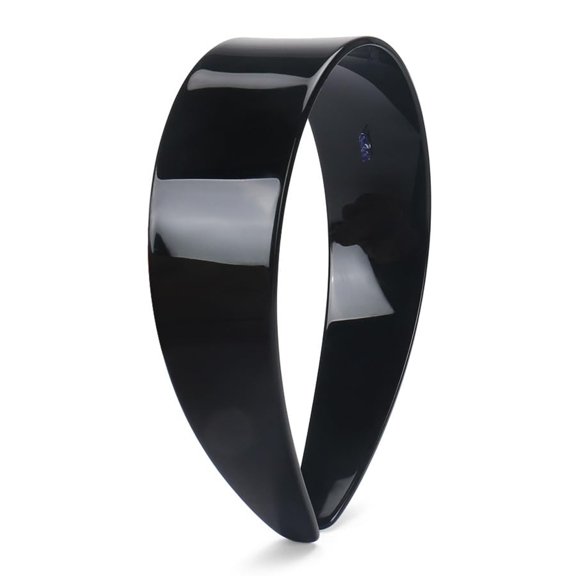 Wide Tortoise Shell Headband with Teeth for Women, 1.5in No Slip Acetate Retro Plastic, 90s Fashion Style