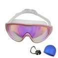 thumbnail image 1 of Wide View Anti Fog&UV Swimming Goggles,HD No Leak Waterproof Goggles,HD Large Frame Waterproof And Swimming Goggles with Nose Clip, Ear Plugs and Swim Cap, G, 1 of 8