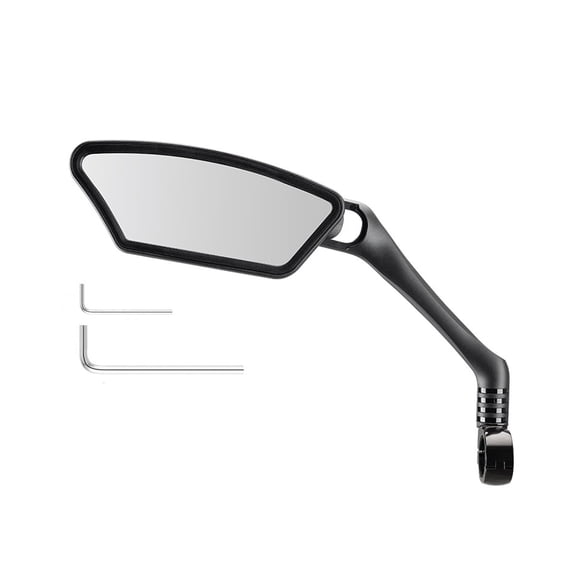 Wide View Rear View Mirror with 360 Degree Rotation & Retractable Design, Bike Mirror Handlebar Mount for Bicycle, Scooter, E-Bike Safety