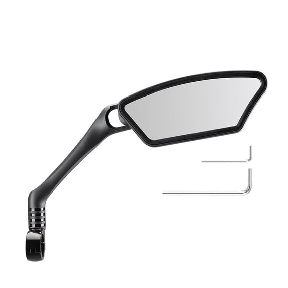Wide View Rear View Mirror with 360 Degree Rotation & Retractable Design, Bike Mirror Handlebar Mount for Bicycle, Scooter, E-Bike Safety