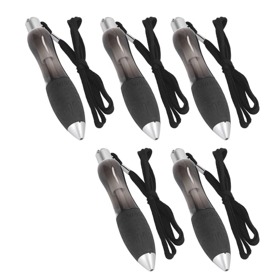 Wide Weighted Pen, Retractable Weight Balance 5pcs Lanyard Fat Heavy Weighted Pens Handwriting Aids Low Grip Strength  For Parkinsons Black
