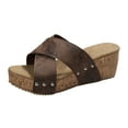 thumbnail image 1 of Fukaraa Wide Width Wedge Sandals Women Platform Open Toe Buckle Strap Dressy Summer, 1 of 9