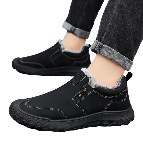 Wide Width Walking Sneakers,Man Wide Walking Shoes Slip On Casual Sneakers Breathable Mesh Upper Stretch Opening Non Slip Outsole Cushioned Insole Daily Walking Elderly Travel Indoor Outdoor,Black 7